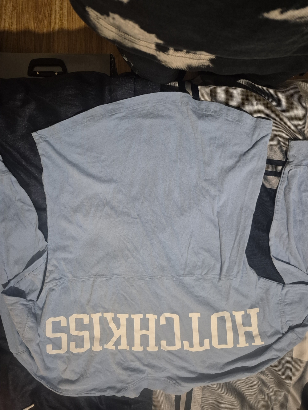 League Light Blue Graphic Men’s Shirt with White Emblem